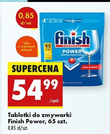 Tabletki do zmywarki lemon Finish power all in 1 promocja