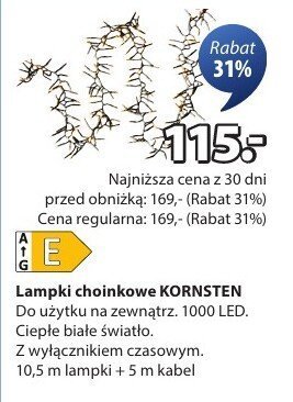 Lampki choinkowe KORNSTEN promocja w Jysk
