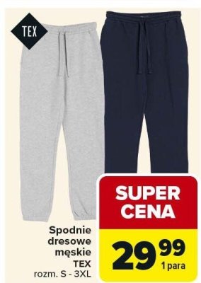 Spodnie dresowe męskie TEX promocja w Carrefour