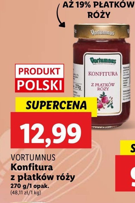 Konfitura z płatków róży Vortumnus promocja