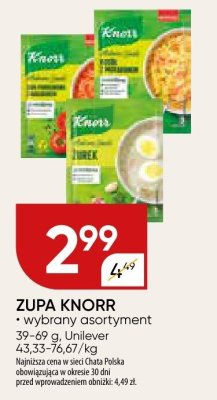 Zupa knorr promocja w Chata Polska