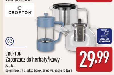 Zaparzacz do herbaty/kawy Crofton promocja w Aldi