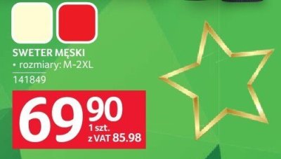 Sweter męski rozmiary: M-2XL promocja w Selgros