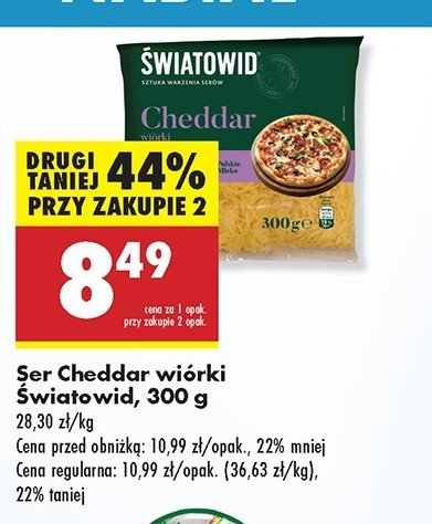 Ser cheddar tarty Światowid promocja w Biedronka