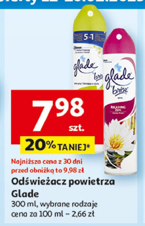 Odświeżacz powietrza konwaliowy Glade by brise promocja