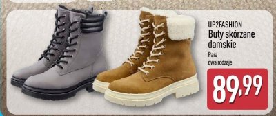 Buty skórzane damskie, 2 rodzaje promocja w Aldi