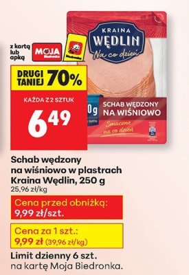 Schab wędzony na wiśniowo w plastrach  promocja w Biedronka