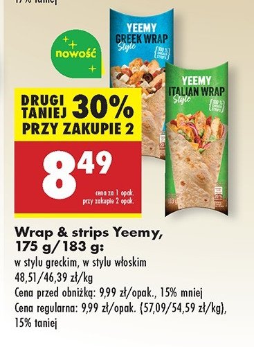 Wrap w stylu włoskim Yeemy promocja w Biedronka