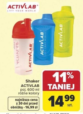 Shaker ACTIVLAB 600 ml różne kolory promocja w Carrefour Market