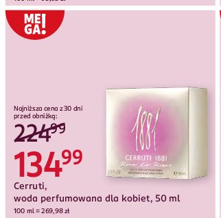 Woda toaletowa Cerruti promocja w Rossmann