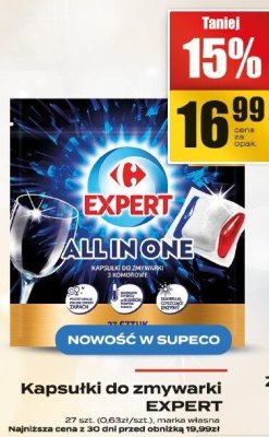 Kapsułki do zmywarki EXPERT ALL IN ONE promocja w Supeco