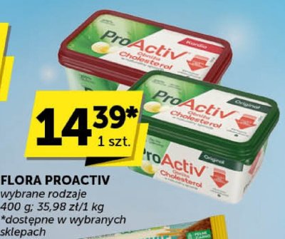 Margaryna Flora ProActiv wybrane rodzaje promocja w Groszek