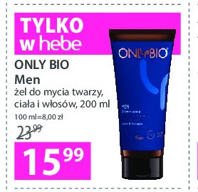 Szampon i żel 2w1 pielęgnacja tuba Only bio men Onlybio promocja