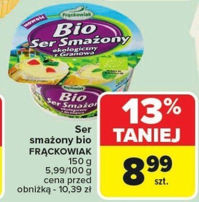 Ser smażony bio FRĄCKOWIAK promocja w Carrefour Market