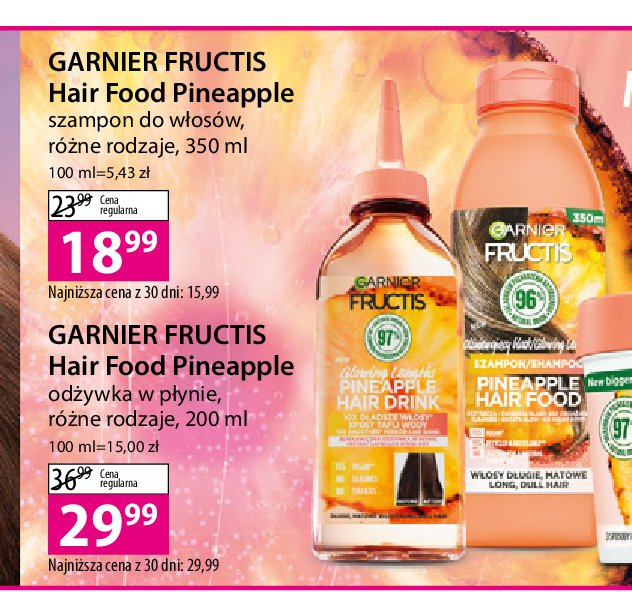 Odżywka pineapple Garnier fructis hair drink promocja