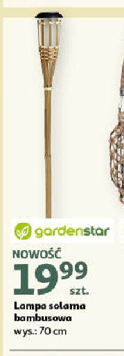 Lampa solarna bambusowa 70 cm Garden star promocja