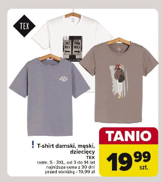 T-shirt dziecięcy s-3xl Tex promocja