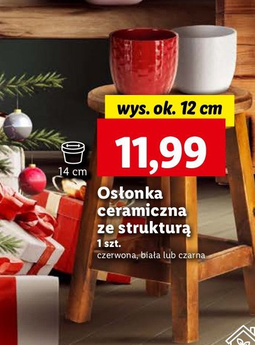 Osłonka ceramiczna 12 cm promocja w Lidl