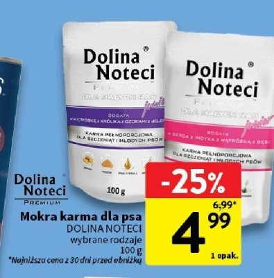 Mokra karma dla psa DOLINA NOTECI wybrane rodzaje promocja w Intermarche