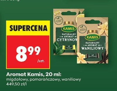 Aromat Kamis 20 ml migdałowy, pomarańczowy, waniliowy promocja w Biedronka