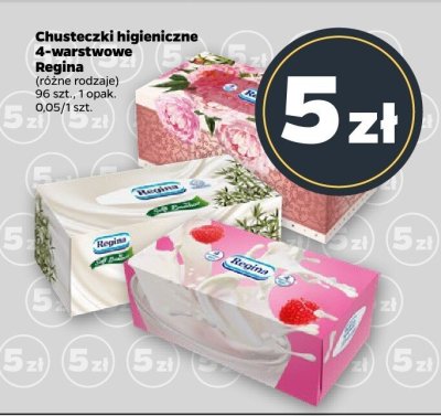 Chusteczki higieniczne 4-warstwowe Regina różne rodzaje promocja w Netto