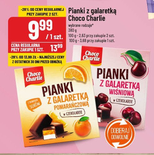 Pianki z galaretką wiśniową Choco charlie promocja w POLOmarket