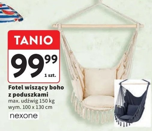 Fotel wiszący boho 100 x 130 cm Nexone promocja