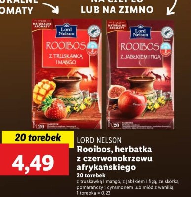 Herbata ze sk贸rk膮 pomara艅czy i cynamonem Lord nelson rooibos promocja
