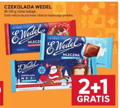 Czekolada CZEKOLADA WEDEL różne rodzaje promocja w Stokrotka