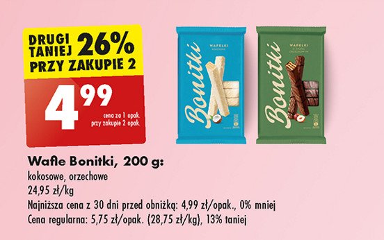 Wafelki orzechowe Bonitki promocja