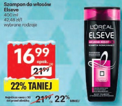 Szampon do włosów Elseve promocja w Delikatesy Centrum