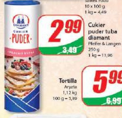 Cukier puder tuba Diamant Diamant polska promocja