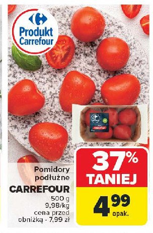 Pomidory czerwone podłużne Carrefour targ świeżości promocja