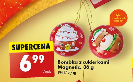 Bombka z cukierkami Magnetic promocja w Biedronka