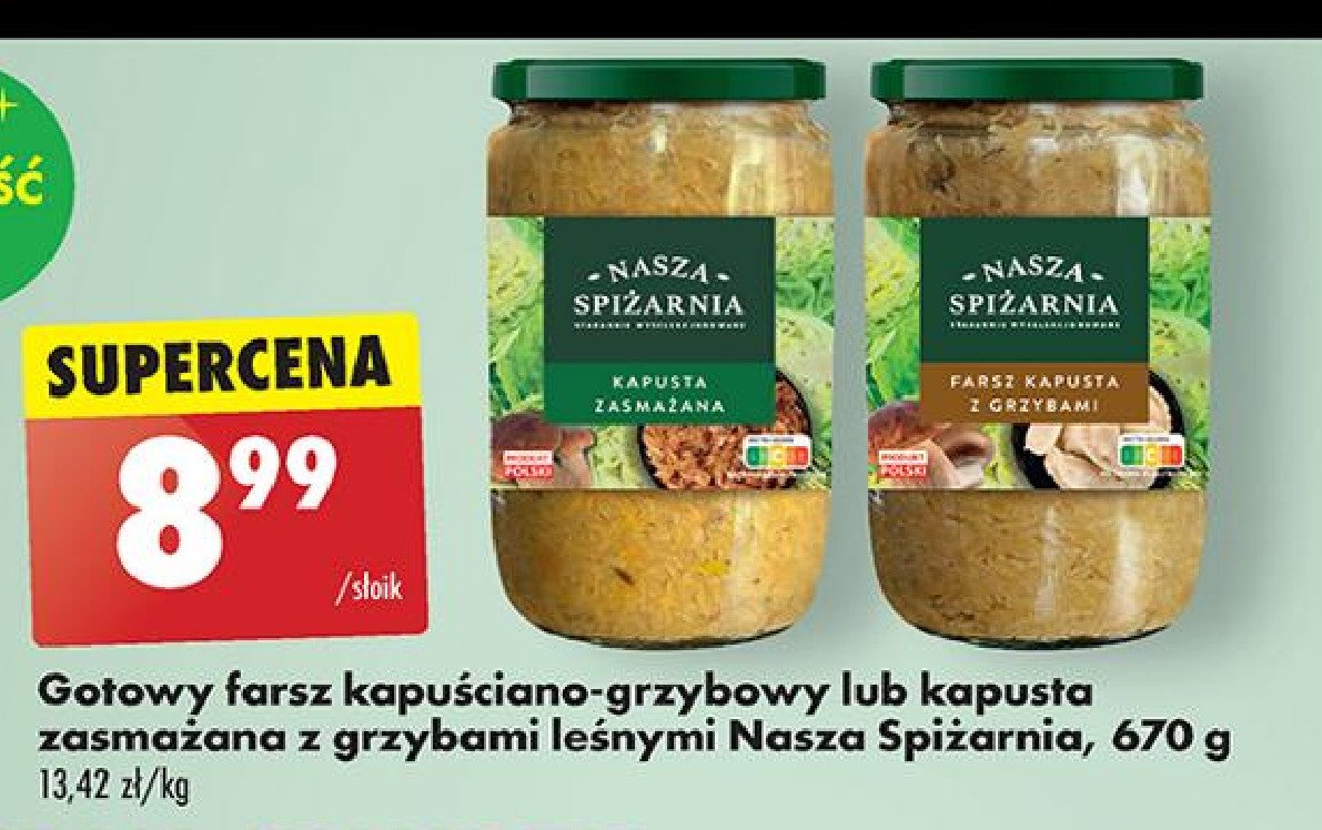 Kapusta zasmażana Nasza spiżarnia promocja w Biedronka