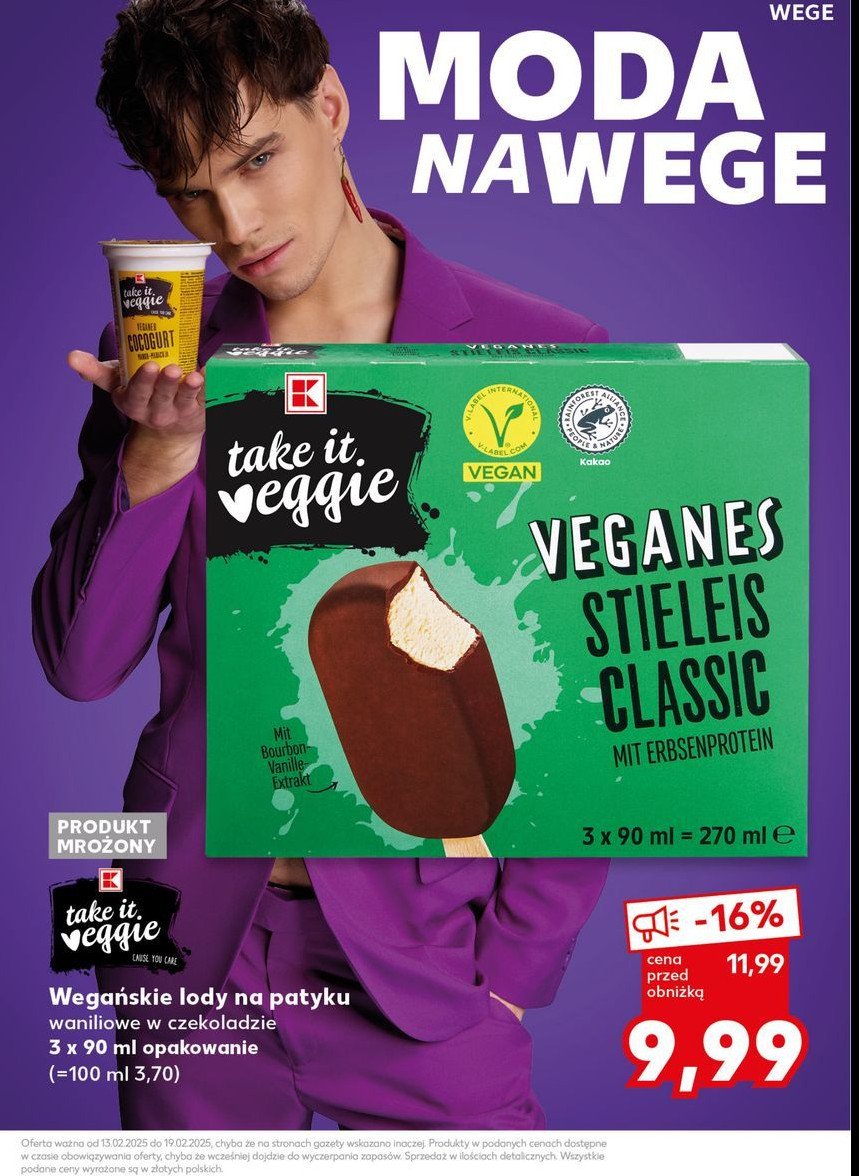 Lody waniliowe K-take it veggie promocja