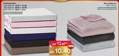 Koc polarowy 130x170cm promocja w Woolworth