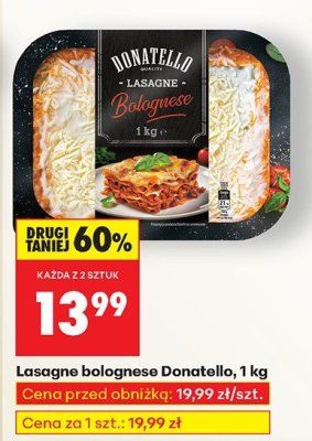 Lasagne bolognese Donatello promocja w Biedronka
