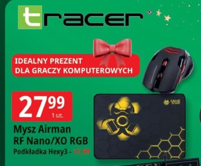 Mysz Airman RF Nano/XO RGB Podkładka Hexys3 promocja w Leclerc