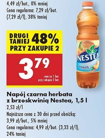 Herbata mrożona peach Nestea promocja w Biedronka