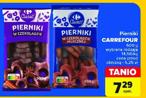 Pierniki w czekoladzie Carrefour classic promocja