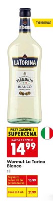 Wermut La Torina Bianco promocja w Biedronka