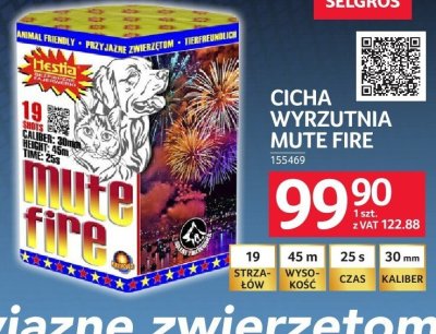 Fajerwerki Mute Fire Cicha wyrzutnia promocja w Selgros