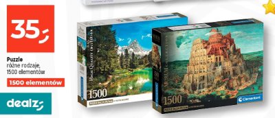 Puzzle różne rodzaje 1500 elementów promocja w Dealz