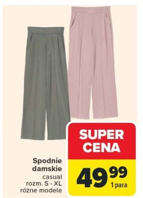 Spodnie damskie promocja w Carrefour