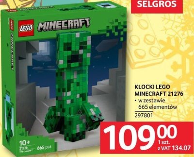 Klocki LEGO Minecraft 21276 promocja w Selgros