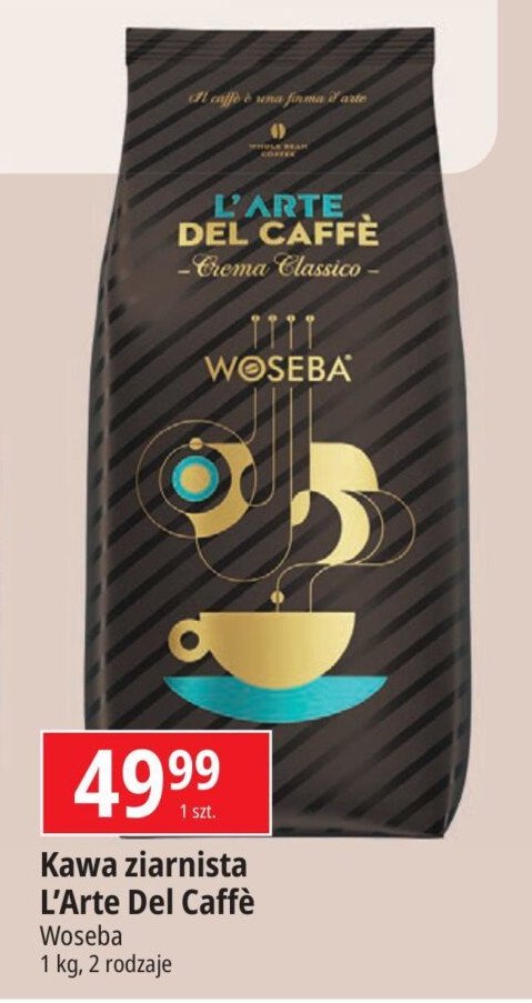 Kawa crema classico Woseba l'arte del caffe promocja