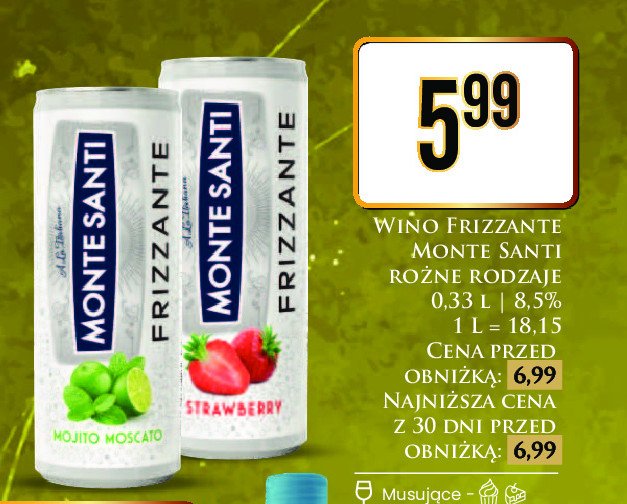 Wino MONTE SANTI FRIZZANTE promocja