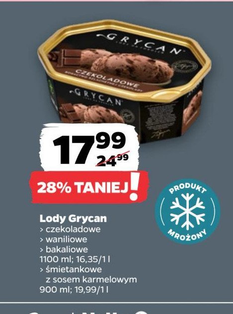 Lody czekoladowe Grycan promocja