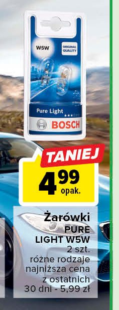 Żarówki pure light w5w Bosch promocja